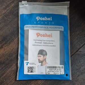 New POSHEI sports Mens Light Gray High Perfornance Headband